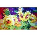 H2H Summer Sunflower 18 x 30 in. Doormat Rug - Gold & Yellow, Green, Yellow H22548343